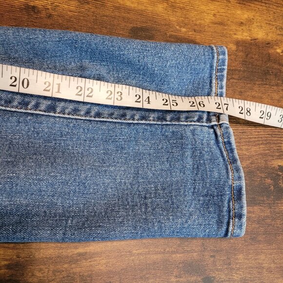 Levi's Jeans Size 31 Wedgie Straight Button Fly High Rise Medium Light Wash - Picture 11 of 13